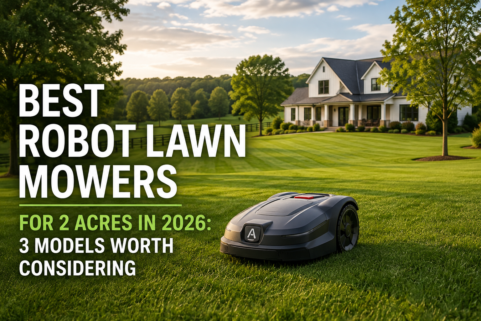 Best Robot Lawn Mowers for 2 Acres in 2026: 3 Models Worth Considering
